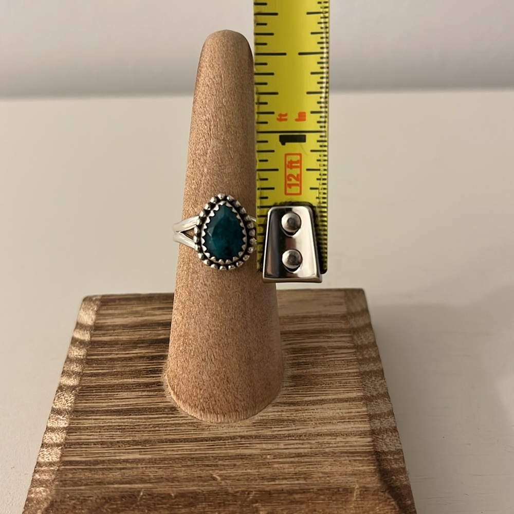 925 Solid Sterling Silver Pear Shaped Emerald Gem… - image 8